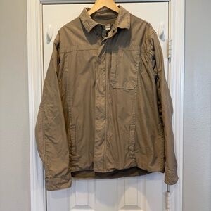 Carbon 2 Cobalt Gearshift Shirt Jacket Shacket Mens Size XL  Beige Preppy Lined